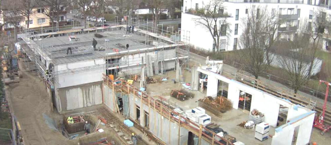 Kamera von der Baustelle auf dem Gelände des JWGH M-Süd